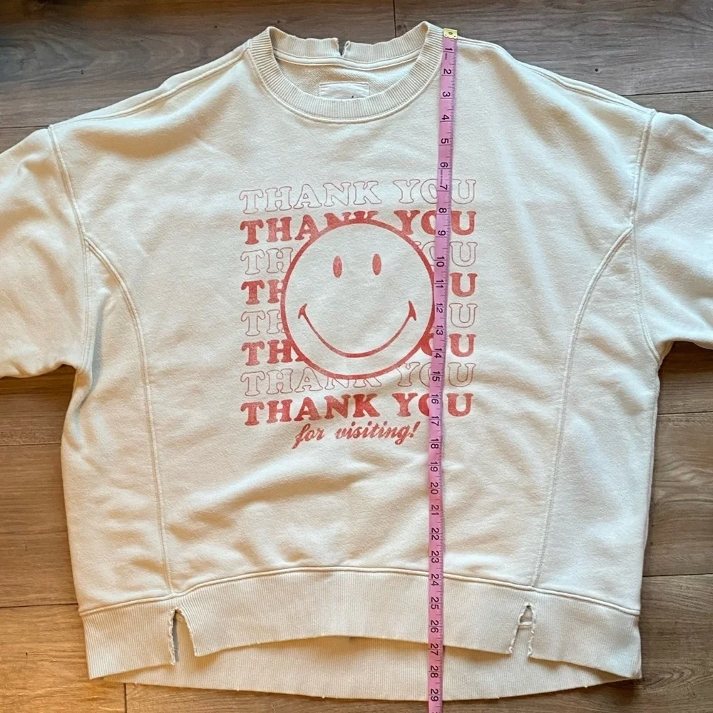 Aerie The Chill Crew Neck Smiley Sweatshirt - Picture 4 of 8